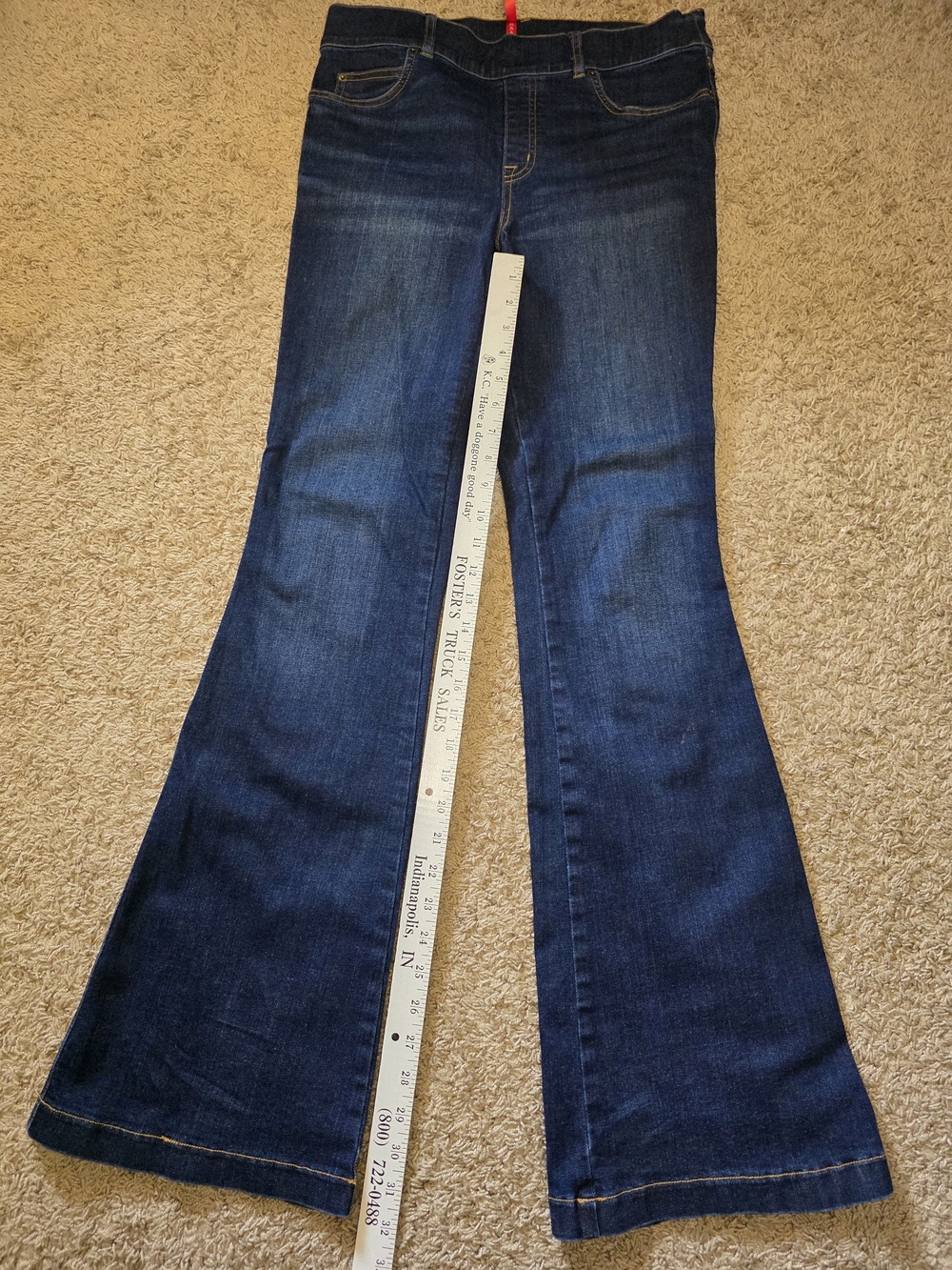 SPANX Deep Indigo High-Rise Bootcut Jeans - Picture 4 of 5